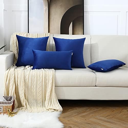 Yashlie Velvet jastuk za jastuk, jastučni jastuk od punog boja, kvadratni ukras idealan za kauč na razvlačenje spavaću sobu, kraljevski