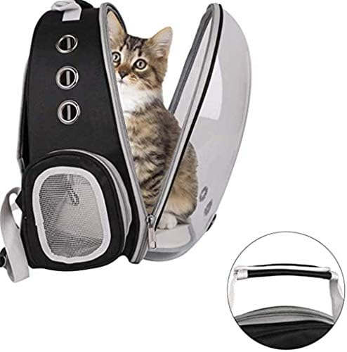 HEWADY prijenosni putni ruksak za kućne ljubimce prozračni ruksak kapsula Vodootporni prozirni prozračni prostor za kućne ljubimce za mačke, pse i štene Crni