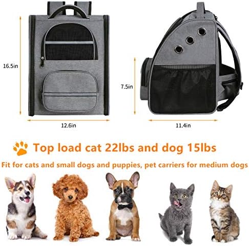 ENNEFU ruksak za kućne ljubimce za velike / male mačke i pse prednji paket štenaca za kućne ljubimce s prozračnim dizajnom glave i