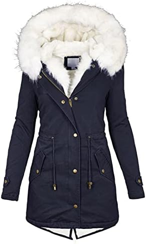 Oiuiurov kaputi za žene, zimski kaputi za žene 2022 moda plus veličina dugačak dugi jakni dugi umjetni krzneni kaputi