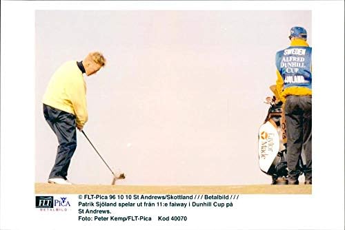 Vintage photo of Swedish Golf Player Patrick Sjoland igra na Alfred Dunhill Cup 1996