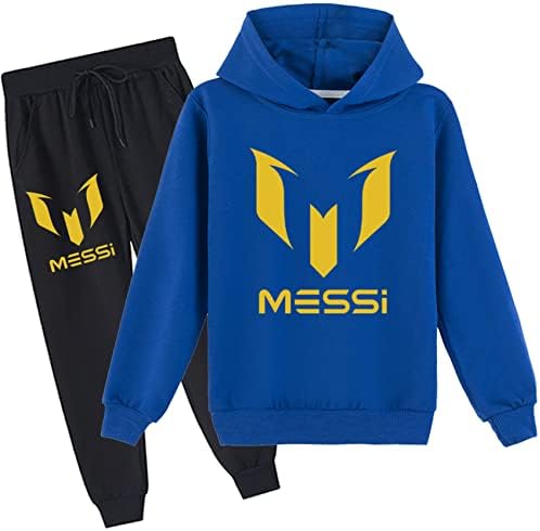 Duksevi za pulover Umocan Teen Messi i jogger hlače 2 komadne ležerne dukseve - grafički duksevi za dječak, djevojku