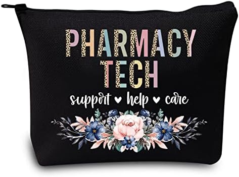 LEVLO Pharmacy tehničar kozmetička torba za šminkanje farmaceut poklon Apoteka Tech pomoć za njegu ljubazna torbica sa patentnim zatvaračem