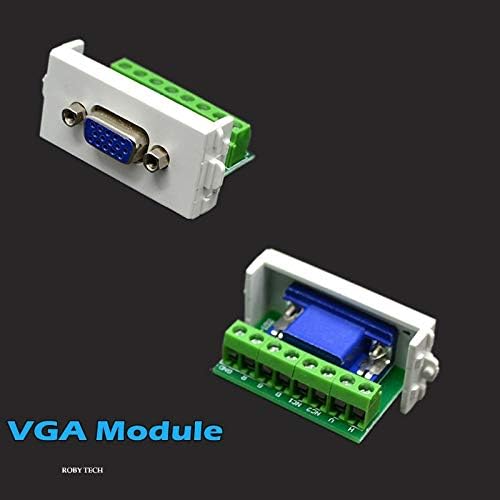 Zidna ploča s VGA + VGA + TV Keystone modularni D-SUB monitor Distributivni priključni priključci Priključci Bijeli ukrasni FacePlates