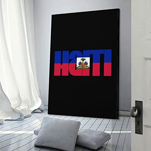 Zastava Haitija štampana slika zidna Umjetnost moderna umjetnička djela vertikalna viseća slika za uređenje doma spavaće sobe