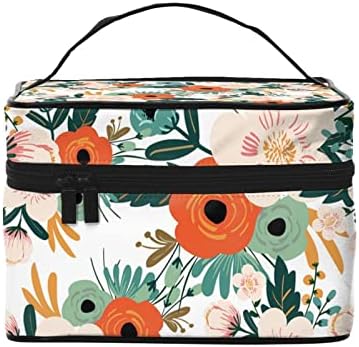 FUNINDIY zeleni list eukaliptusa cvjetna putna kozmetička torba velika Prijenosna toaletna torba Organizator dodatna torbica za žene