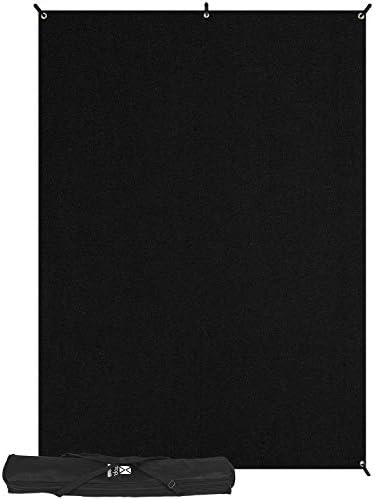 Westcott X-Drop fotografija otporan na bore pozadina-bogata crni komplet Quick Assemble, prijenosni pozadini za portrete i snimke