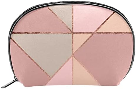 Toaletna torba, putna kozmetička torba za žene za žene, moderni geometrijski uzorak ružičasta umjetnost