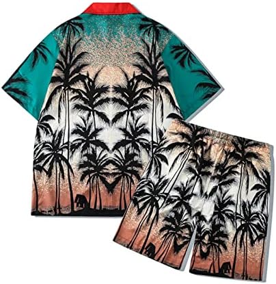 Muške majice i kratke majice kratkih rukava postavi havajska plaža stil stand-up bluza za bluze za bluze TOP TRUPI Ljetni casual