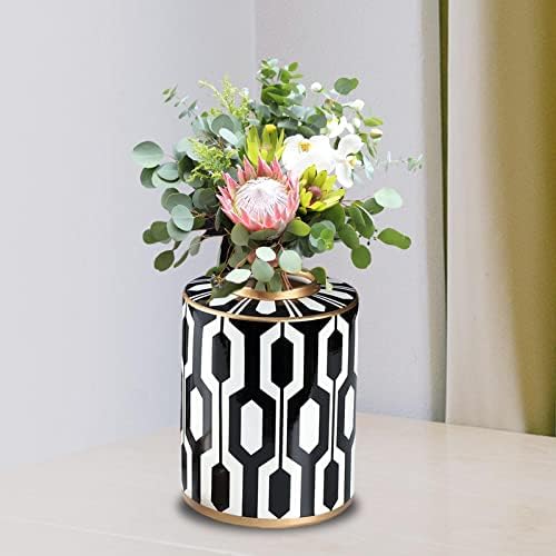 FAKEME porculan đumbir jar dekorativni cvijet vaza keramičke vaze Organizator bombona JAR biljke za držač za stolom za ordinaciju u kancelarijskom uređenju, 17cmx17cmx28cm