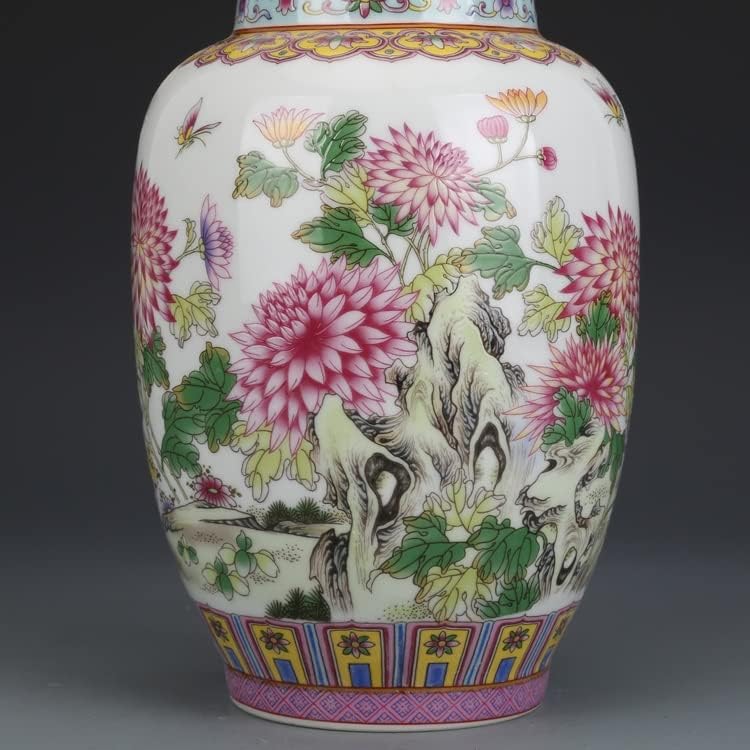 Pdgjg emamel chrysanthemum natkriveni lon čaj jar antikni kolekcija antiky jingdezhen porculan ukrasi