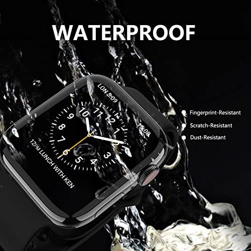 OQOPO 4 Pakov Apple Watch serija 8/7 Zaštitnik zaslona 41mm 3D Potpuna pokrivenost [Jednostavni instalacijski okvir] Vodootporan HD