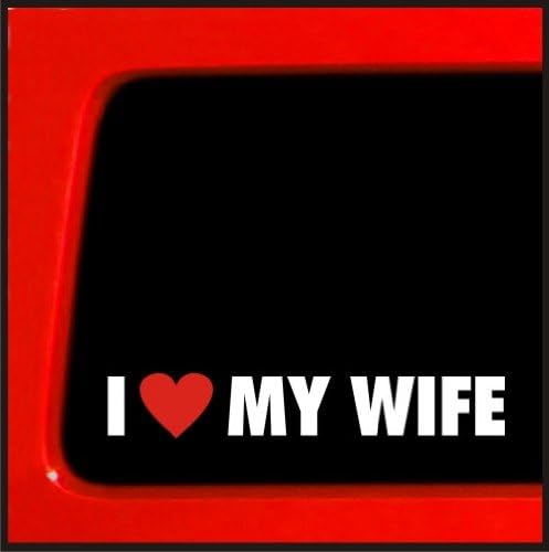 Priključak naljepnice | Srce moje supruge naljepnica branika naljepnica za automobil, kamion, prozor, laptop | 1,25 X8