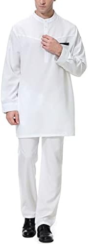 Muslimanska islamska majica Muški afrički Dashiki i hlače 2 komada set dugih rukava odijelo S-XXXL