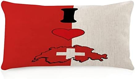Volim svoju zemlju Švicarska Tijelo jastuk za tijelo s dva strana viseća boemska jastučna jastučna jastučna jastučna jastučna zastava PUTOVANJA PUTOVANJA GLOBE 'PARTY LONG CODER jastuk za zaštitu za vanjski krevet za krevet
