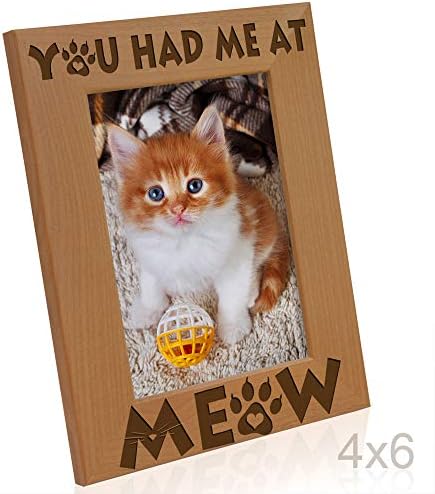Kate Posh - imao si me na meow-u prirodno drvo ugravirano drvo, mačke ljubiteljice, mačke i mačke šape i dekor ribe, volim svoje mačke