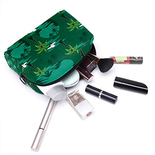 Palm Tree Zelena kozmetička torbica Veliki kapacitet za višekratnu upotrebu vrećica za šminku toaletna vrećica za teen Girls Women