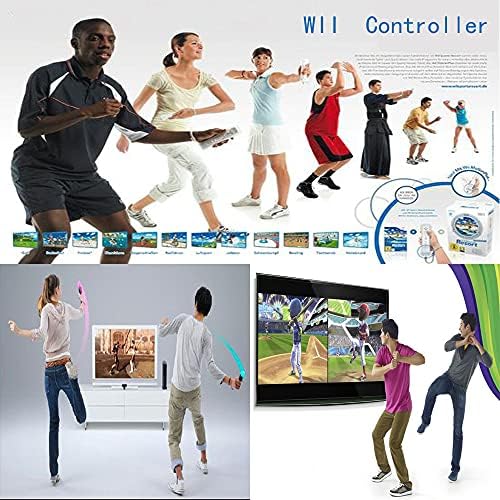 Wii daljinski upravljač za Nintendo Wii i Wii U Console, 2 Pack Bežični daljinski upravljač sa silikonskim futrolom i remen zglobom [nintendo_wii]
