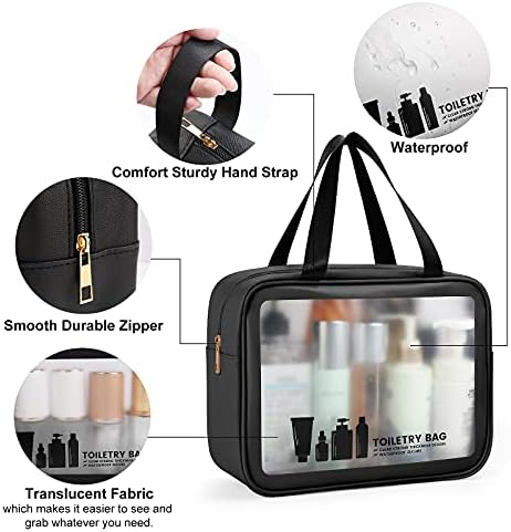 MAANGE toaletna torba za žene i muškarce, prozirna vodootporna kozmetička torba za šminkanje organizator putovanja za dodatnu opremu,