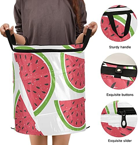 Patron Sandia Watermelon pop up rublje koči sa patentnim zatvaračem Sklopivo rublje s ručicama s ručicama svladava košara za skladištenje Organizator odjeće za dječju spavaću sobu
