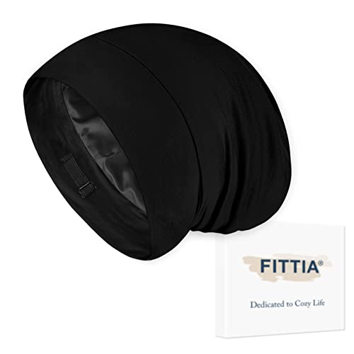 Fittia Satin-Bonnet svilena kapa za spavanje, svilena kosa za spavanje, bambusova granič za kosu za kovrčavu kosu spavanje, unisex