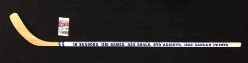 Frank Mahovlich potpisao je Toronto javorov list sala slave statistike Stick JSA CC04374 - autogramirana NHL Art