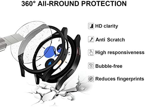 【3 + 3Pack】 Zaštitnik zaslona za Galaxy Watch 5 / Galaxy Watch 4 Case 40mm, zaštitni film za zaštitu od maglenog kaljenog stakla i