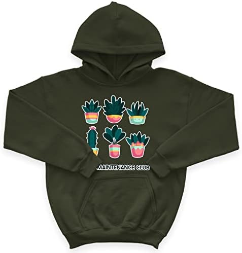 Visoko održavanje Dječje spužva Fleece Hoodie - Sukulenti Kidsov hoodie - Grafički kapuljač za djecu