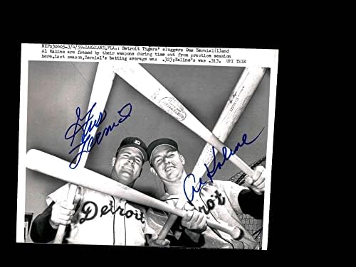 Al Kaline Gus Zernial PSA DNK potpisan 1959 7x9 fotografija Autograph Tigers - autogramene MLB fotografije