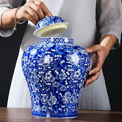 Antikni kineski cvjetni keramički jar plavi i bijeli đumbir jar za kućni dekor porculan hram jar vaza Tradicionalna hrana za hranu
