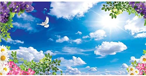 Yeele 12x6ft proljeće ljeto krajolik pozadina za fotografiju prirodni cvijet zeleni list bijeli golub Dove plavo nebo sunčana sunčeva