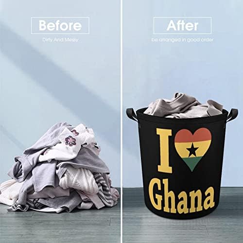 Volim Gana korpa za veš sklopiva visoka korpa za odeću sa ručkama torba za odlaganje
