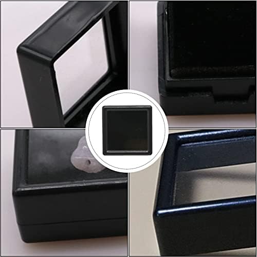 Happyyami kutija za organizatore naušnica crna kutija za prikaz dragog kamenja kutija za nakit sa prozirnim poklopcima Za Gems Kovanice