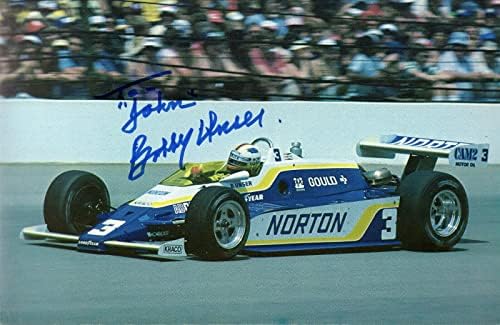 Bobby Unser ručno potpisano 6x9 fotografija + Coa Racing Legend Odlična poza za Johnu - autogramirani nascar fotografije