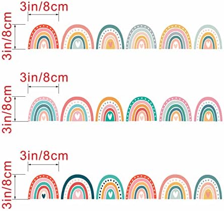 Anfigure 66pcs Rainbow zidne naljepnice za djecu za djecu Dječji dječaci Sobe Zidna naljepnica Spavaća vrtić PlayOpremnik Daycare