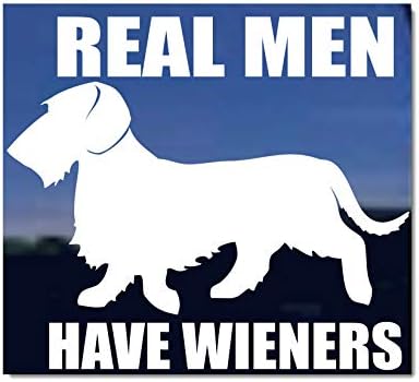 Pravi muškarci imaju wieners jazavčar za jazavčar naljepnica za vinil naljepnica Weiner Weiner