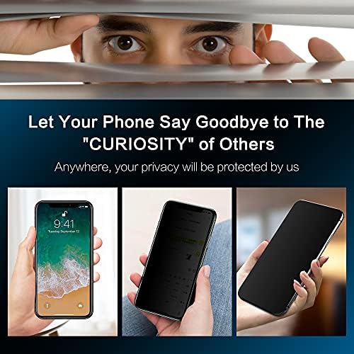 Youngkits Zaštita ekrana za privatnost kompatibilna za iPhone 11/iphone XR 6.1 inčni Anti Spy 2.5 D Edge kaljeno staklo visoko prozirno,