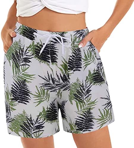 Hlače za žene Trendy ljetna plaža tropska štampana plaža Kratki rastezljivi elastični struk fitness gamaše kratke hlače sa džepovima