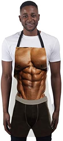 Bang uredna odjeća za pečenje poklona crni čovjek Body Builder šest paketa BBQ ljetna kuhinja pregača