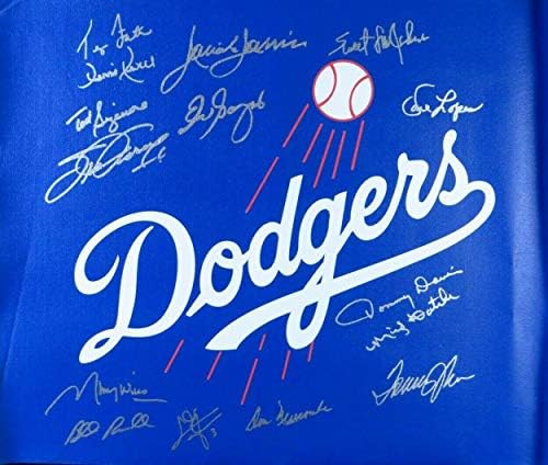 Dodgers Multi potpisan autogramirani 18x21.5 Neistraženi platno Garvey Newcombe - autogramirana MLB Art