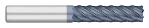 Titan TC61293 krajnji mlin sa čvrstim karbidom, duga dužina, 6 flauta, ugaoni radijus, spirala ugla od 40 stepeni, Alcro-Max presvučena,