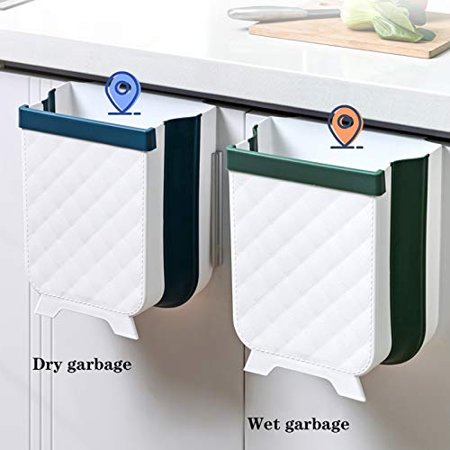 Recikliranje smeća za smeće Hanking Sklopivo smeće može kuhinja bin bin countertop plastični zidni zid montiran kabine za vrata ili