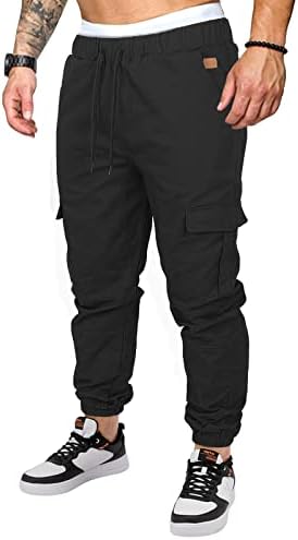 Solooer MENS Fashion Joggers Cargo Hlače Ležerne prilike pamučne sportske hlače Teretana Duks pantalone Muške duge gaćice