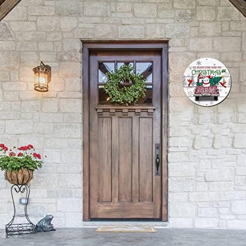 Okrugli metalni limenski znak Custom Sva srca dolaze kući za božićni vintage vijenac potpisuje vrata na vratima natpitu u nevoljenim