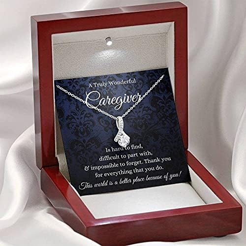 Nakit za poruke, ručno izrađena ogrlica - personalizirani poklon Petit Ripbon, njegovatelji poklopci, poklon vrtića, njegovateljica