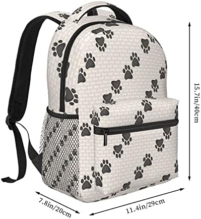 Paw Travel Backpack ženska torba lagana školska ruksaka za djevojčice Podesivi kolekcionarski ruksak odgovara 15,6 inčnim prijenosnim