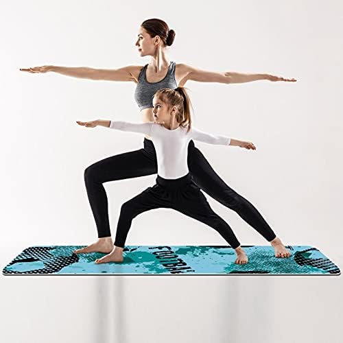 Debela neklizajuća Vježba & amp; fitnes 1/4 prostirka za jogu sa fudbalskim fudbalskim printom za Yoga Pilates & amp; Vježba fitnesa