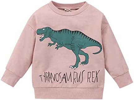 Dječja i dječja dukserica Dinosaur s dugim rukavima Ispiši pamučni pulover vrhove topla jeseni zimsku odjeću