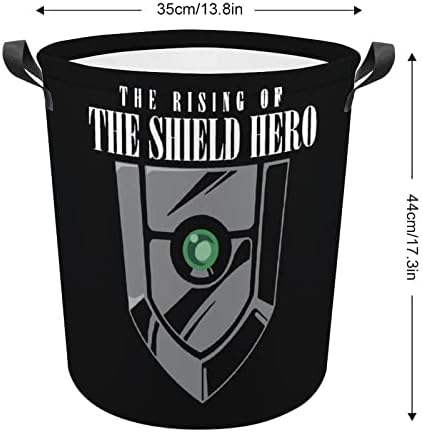 Uspon Shield Hero korpe za veš sklopive tkanine korpe podstavljene ručke korpe za odeću izdržljive kante za lako nošenje torbe korpe za decu spavaća soba koledž spavaonice 50L