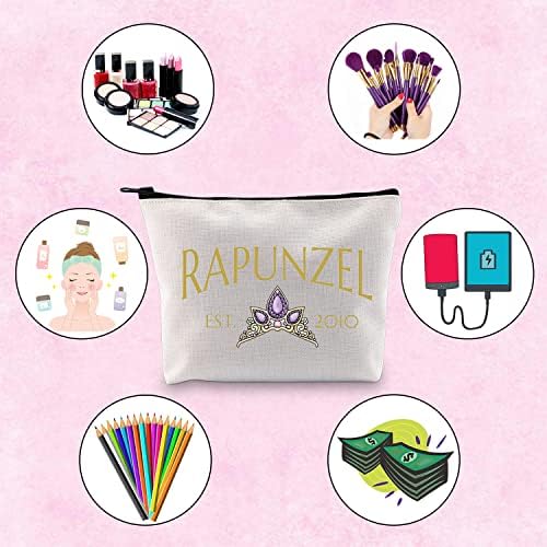Tsotmo Movied Inspired princeza Rapunzel EST 2010 patentna torbica za torbu za torbu za olovku za rođendan za rođendan za kćer nećakinje